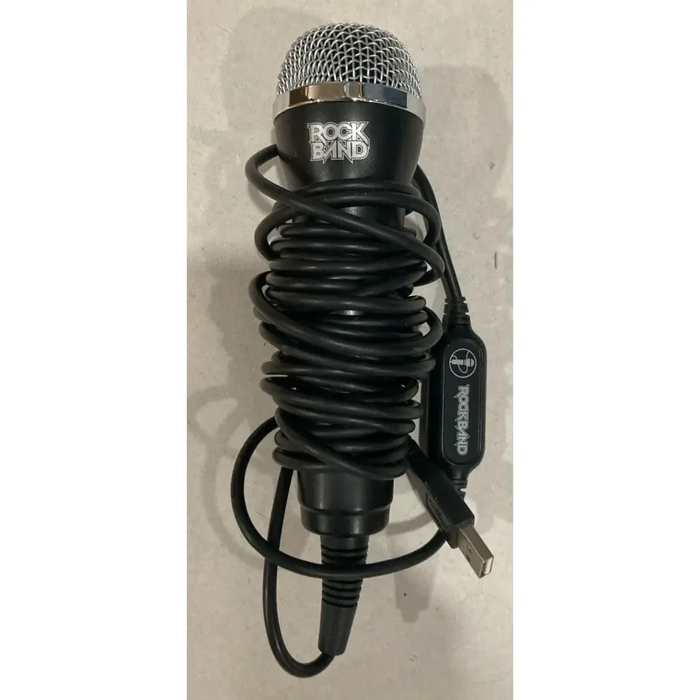 Rock Band USB Wired Microphone Logitech 891-000040 PS3 Xbox 360 Wii PC Tested